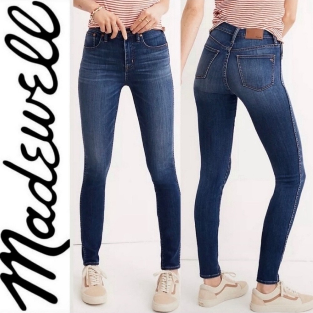 Madewell 10” High Rise Skinny Jeans Blue Denim Stretch Size 26/2